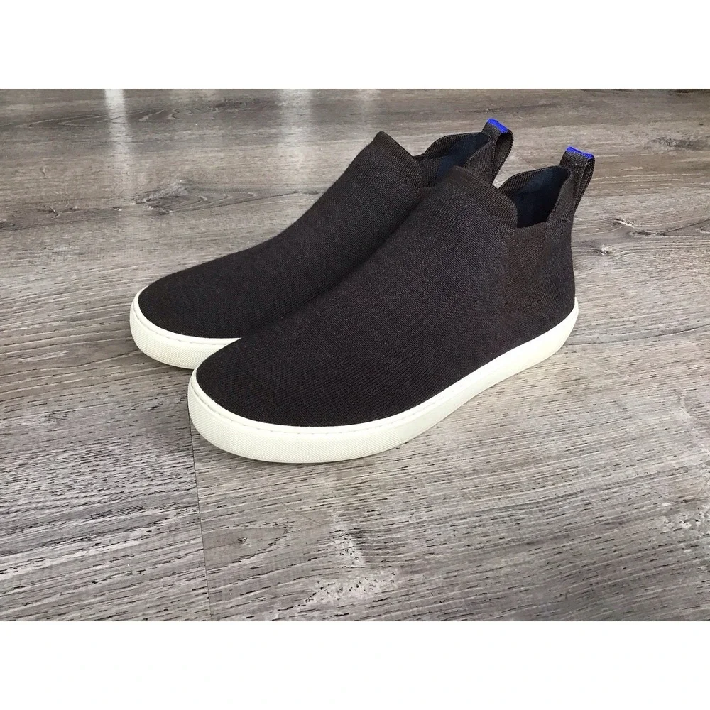 Rothy's Womens Size 10.5 Gray Ankle Slip On Sneakers Shoes